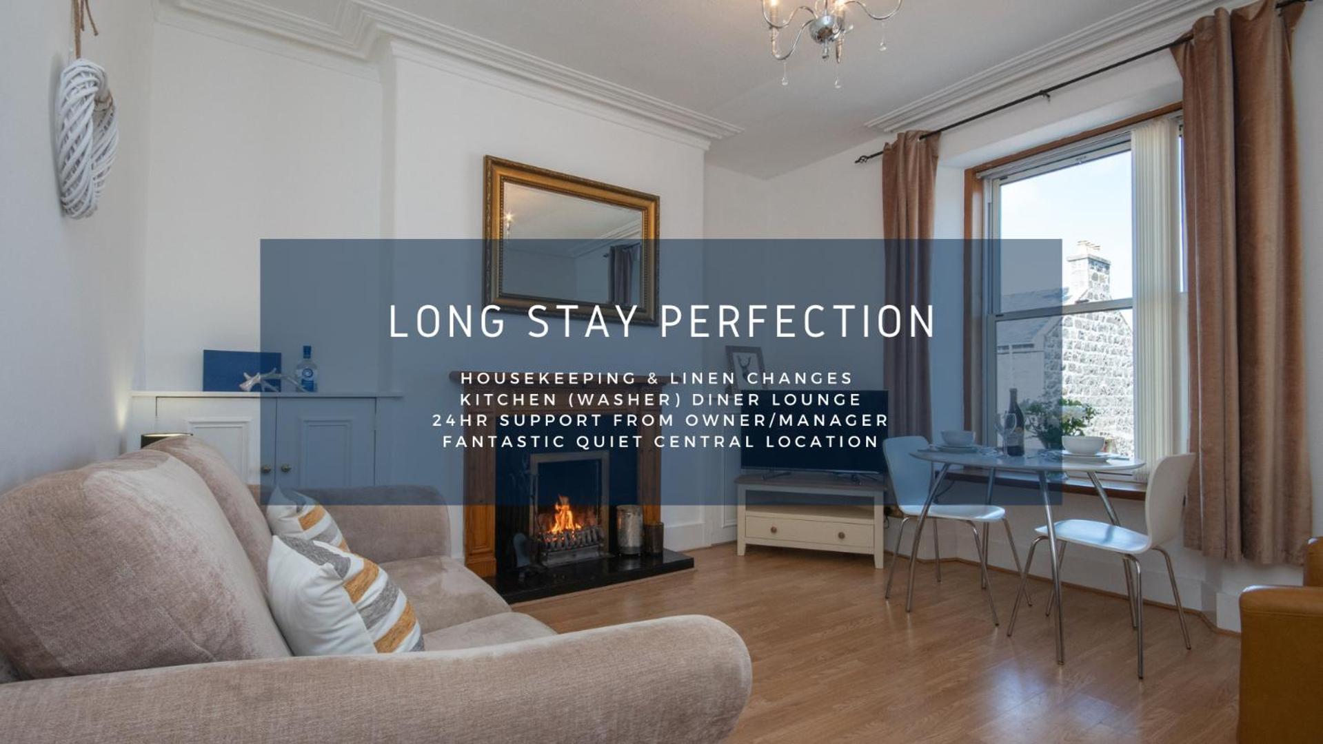 Dwellcome Home Ltd 1 Bed Apt, Half Mile To Union Street Yet Quiet, Free Parking, Fast Wifi, Ideal For Long Term Contractor, Etc Stays, Fully Equipped Kitchen, Regular Housekeeping Option - See Our Site For Assurance Αμπερντήν Εξωτερικό φωτογραφία